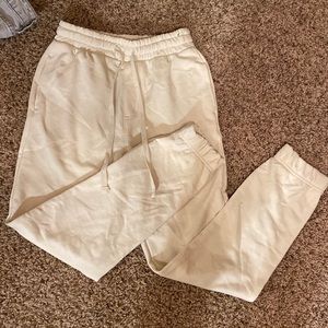 Cream white joggers